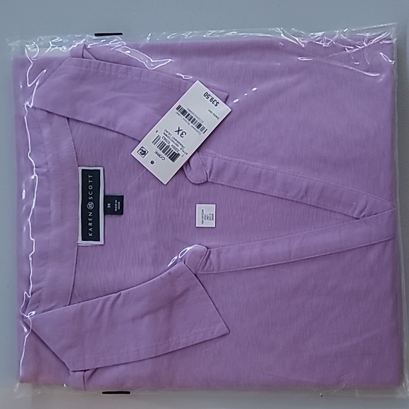 Karen Scott Plus Size Cotton Open-NeckPolo Top, Created for Macy's - Picture 2 of 2